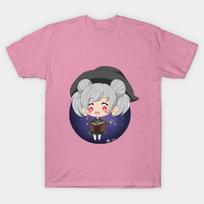 T Shirt Women Chibi Witch V2 Harajuku Print Kawaii Tshirt Summer Short Sleeve Female T-Shirt Top Tee S rožinė