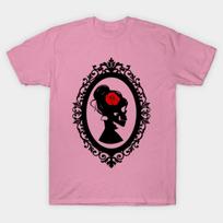 T Shirt Women Skeleton In Frame Harajuku Print Kawaii Tshirt Summer Short Sleeve Female T-Shirt Top Tee S rožinė