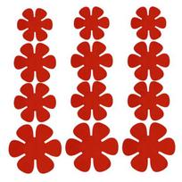 12Pcs Felt Pad Pan Protectors for Stacking Non-Slip Pot Splitters Stackable Plate Liners raudona