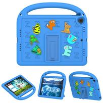 For Apple iPad 10.2 2019 2020 2021 7th 8th 9th Gen A2197 A2270 A2602 Case Kids Safe Cartoon Letter Portable EVA Shockproof Stand Tablet Cover For iPad 10.2 2021 mėlyna