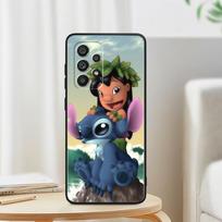 OHANA Family Stitch For Samsung Note 20 10 Ultra Plus A31 A14 A12 A70 A34 A25 A04 A05 A15 A24 5G Black Funda Phone Case Samsung A20E gray