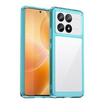 For Poco F6 Pro Case For Poco F6 Pro 5G Cover 6.67 inch Colorful Soft Edge Silicone Transparent Bumper For Xiaomi Poco F6 Pro For POCO F6 Pro ežero mėlyna spalva