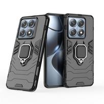 Skirta Xiaomi 14T Pro 5G dėklas Atsparus smūgiams Šarvuotas Magnetinis laikiklis Žiedas Dangtelis Skirta Mi 14T Pro 14TPro Mi14T Xiaomi14T T14 Pro Dėklai For Xiaomi 14T Pro juoda