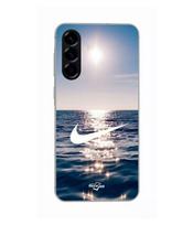 Coque - Maniacase - Samsung Galaxy A26 - Silicone - Souple - Nike logo blanc mer soleil juoda