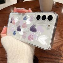 Romantic Love Clear Case For Samsung Galaxy S25 S24 S23 S22 Ultra Plus S24 FE A15 A14 A55 A54 A36 A26 A16 A52 A35 5G Soft Cover For Samsung A16 5G