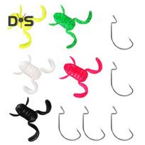 5Pcs 4.8CM/4.8G Topwater Soft Frog Lure with 5 Hooks TPE Floating Artificial Frog Bait Saltwater Freshwater Bass Snakehead Fishing Accessories Sets