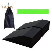 1 rinkinys Gilus pritūpimas pleištinis blokas blauzdos tempimui pasviręs blokas profesionalus neslystantis EVA fitnesas sunkioji atletika mirties trauka jėgos treniruotės kulnas pakeltas Sets black