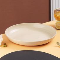 Inyahome Nedūžtančios Vakarienės Lėkštės Kavinės Daugkartinio Naudojimo Lėkštė Maisto Padėklai Galima Plauti Indaplovėje ir Naudoti Mikrobangų Krosnelėje Lengvai Valoma Be BPA Raudona 28cm 1pcs