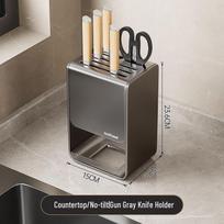 Multifunctional Wall-Mounted Knife and Utensil Storage Rack