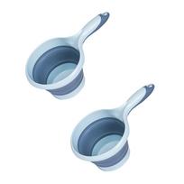 2 Pcs Animal Folding Spoon Portable Bailer Hanging Water Ladles Bucket Long Handle Household Kitchen Holder Scoop Baby 27.00X16.00X11.00CM