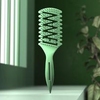 Curl Define Styling Brush Boar Bristle Detangling Hair Brush Tangled Hair Comb Shaping Defining Curls Barber Styling Tool blue