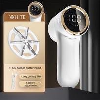Electric Lint Remover HairBall Trimmer Sweater Defuzzer LED Intelligent Digital Display Lints Shaver Trimmer USB Charge 5 Gears white