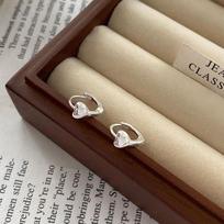 Love Earbuds Commuting Temperament Lazy French Niche Atmosphere Heart-shaped Earrings for Women
