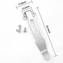 1Pcs Tool DIY Accessories Fold Knife Holder Stainless Steel Back Clip Pocket Holder Knife Clip Outdoor Accessories with 3 screws balta