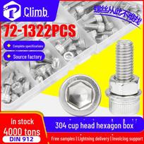 DIN912 304 Stainless Steel Hex Socket Head Cap Screws 282PCS