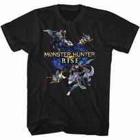 Monster Hunter Palling Around Black T Shirt XXL gray