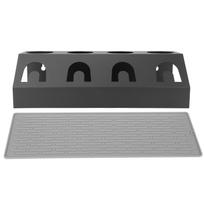 Universal 4 Holes Soda Bottle Drain Drying Rack Dish Drainer Holder with Pad for Sodastream juoda