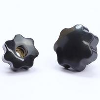 Seven-Star Star-Shaped Hand-Tightening Nut Knob with Bakelite Handle, Through-Hole and Blind Hole, Sizes M4, M5, M6, M8. 25# M5 (Through Hole)
