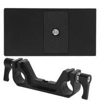 Camera Battery Adapter Plate 15mm Rail Pipe Clamp for Sony NP F970 Series Batteries black