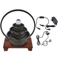 Tabletop Fountain Circulating Water Desktop Ornament Tabletop Waterfall for Household DecorationUS