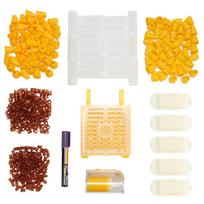 Matičių auginimo rinkinys Plastikinis bičių veisimo rinkinys Narvelis Ženklinimo buteliukas Bitininkystės įrankis Priedai brown