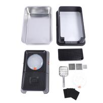 Stainless Steel Enclosed Cat Litter Box Extra Large Anti Splashing Top Entry High Sided Metal Cat juoda