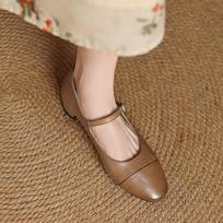 Krazing Pot Cow Skin Spring Summer Size 41 Low Heels Women Square Toe Shallow Pumps 35 ruda