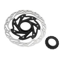 Dviračio diskinio stabdžio rotorius Aliuminio lydinys 140 mm Dviračio šilumos išsklaidymo Centerlock diskinis rotorius black