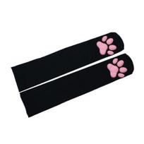 Yousheng Cat Paw Thigh High Socks for Women 3D Toe Beans Cat Claw Pad Socks Elastic Knee-High Stockings with Silicone Grips Animal Cosplay Outfit pink