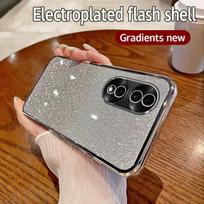 For Honor 90 Case Honor REA-AN00, REA-NX9 Phone Case Shiny Glitter Plating Silicone Camera Lens Soft Back Cover For Honor 90 gray