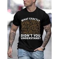 Men T-Shirts Men Physics What Don't You Understand T-shirt Science Equations Funny Tshirts Brand New Tee Shirt for Male Clothing S smėlis