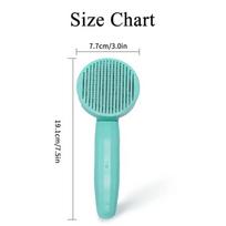 Self-Cleaning Soft Pet Comb - One-Click Hair Removal Brush For Cats & Dogs, Universal Grooming Cleaning Beauty Supplies blue