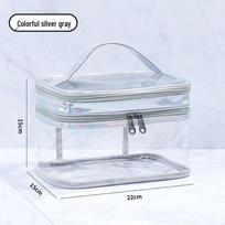 Large Capacity Waterproof Dual-Layer Cosmetic Bag with Dry/Wet Separation for Travel sidabras