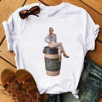 Fashion Print T-shirt Kawaii Melanin T Shirt Women Funny Black African Curly Hair Girl Graphic Tees Aesthetic Tshirt Female Unisex S gray