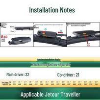 Chery Jetour X-2 C-DM/Traveler Silent Boneless Wiper Blade black