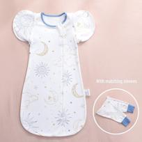 Baby Swaddle Sleeping Bag - Cotton Cocoon Wrap Quilt for Autumn & Winter. 64/M