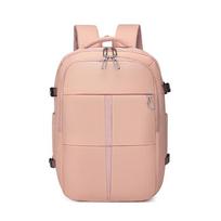 Unisex didelės talpos kelioninė kuprinė su sauso/šlapio skyriumi nešiojamiesiems kompiuteriams One size rožinė