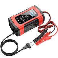 12V 5A Automatinis automobilio akumuliatoriaus įkroviklis Maitinimo impulsas Remontiniai įkrovikliai Šlapias Sausas Švino-rūgštinis akumuliatorius Skaitmeninis SUV LCD ekranui EU Plug oranžinė