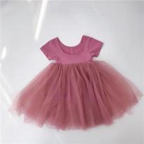 Children's Backless Dress Summer Girls' Ballet Dress Baby Gauze Dress Princess Dress 80 rožinė