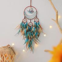 Gravel Life Tree Dream Catching Net Hanging Colorful Feather Wind Chime Wall Decorative Hanging