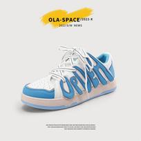 Men Shoes Couple Sneakers Male Tenis Luxury Shoes Mens Casual Shoes women Trainer Shoes Fashion Loafers Running Shoes For Men 37 šviesiai mėlyna spalva