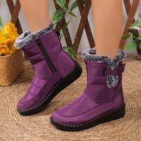 Žieminiai moteriški batai Madingi patogūs moteriški sniego batai Lengvi šilti moteriški platforminiai batai Botas De Invierno Para Mujer 36 violetinė