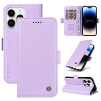 Piniginės Kortelių Skyrių Laikiklis Magnetinis Atlenkiamas Odinis Dėklas iPhone 16E 16 15 Pro Max 14 Plus 13 Mini 12 11 X XS XR SE2 SE3 8 7 6 2022 iPhone 16E levanda