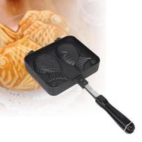 2 Formos Taiyaki Žuvies Formos Aštuonkojo Rutuliukai Vaflinė keptuvė Nelipni Pyragų Kepimo Kepimo Forma „Pasidaryk pats“ Virtuvės Įrankiai Deserto Gaminimo Keptuvė Lėkštė juoda