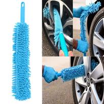 Car Wash Brush Flexible Xtra Long Microfiber Noodle Chenille Alloy Wheel Cleaner blue