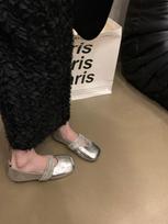 Rhinestone with ballet Mary Jane shoes 2025 new spring and autumn square head shallow mouth versatile flat bottom French gentle single shoes 35 sidabras