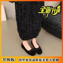 Ballet shoes soft sole 2024 summer new fashion new French bow outer wear sense single shoes women 35