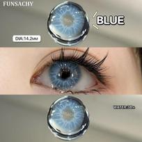 FUNSACHY 2pcs Natural Contact Lenses for Eyes Fashion Korean Softlens Brown Color Lens Beauty Women Eye Contacts Yearly Cosmetic