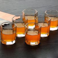 260ml 6PCS Wine Glasses Sets for Vodka Practical Travel Outdoor Cups Set Glass Creative Cold Beverage Transparent Drinkware Set 260ml