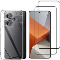 Case for Xiaomi Redmi Note 13 PRO PLUS 5G / Redmi Note 13 PRO+ 5G and 2 Tempered Glass Screen Protector Phonillico® skaidri
